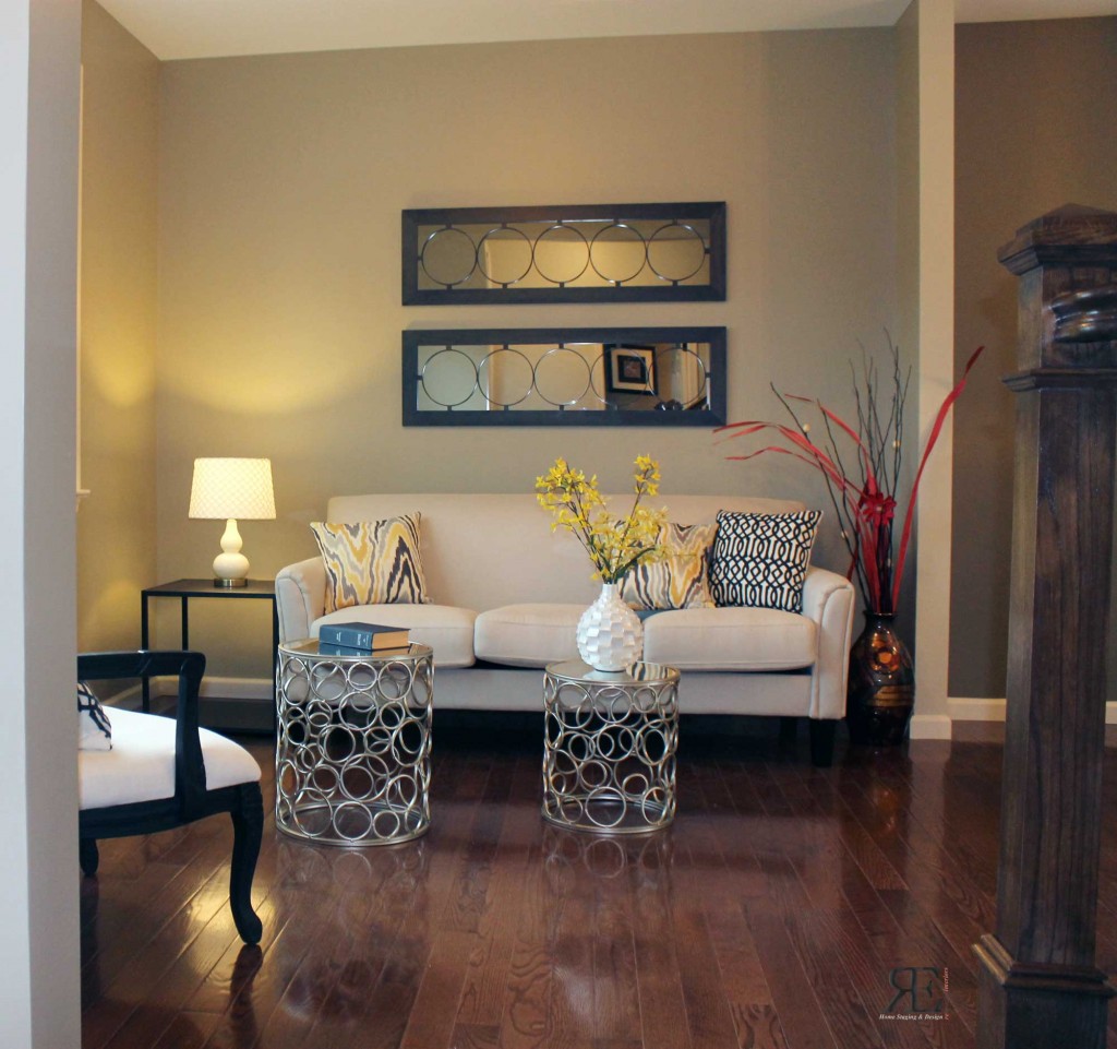 living room after staging