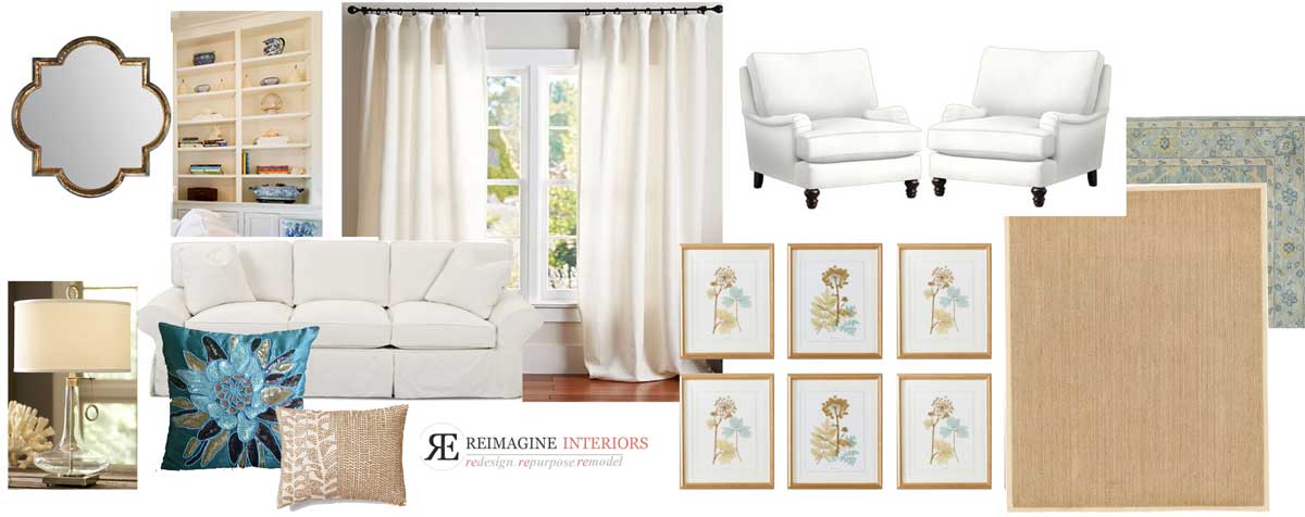 Elegant and Bright Living Room Design Plan