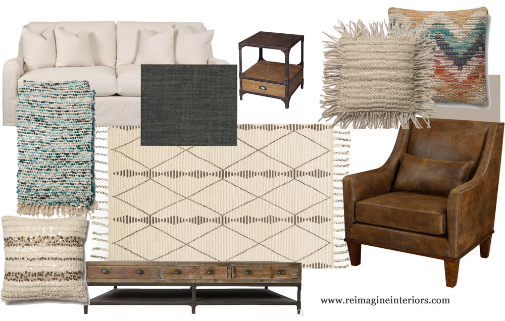 Elegant Farmhouse Style Dining Room and Family Room